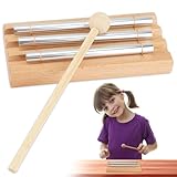 3 Ton Klangstab mit Holzschlägel, Chime Energy, Energy Klangstab, Schlagzeug Percussion Instrumente Mit Holzschlägel, Chime Klangstab Holz, Chime Glockenspiel Für Meditation, Geschenk, Gebet, Yoga