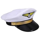 casquette commandant de bord air france Réglage confortable : la fonction réglable assure un ajustement pratique pour différentes tailles de tête, offrant confort et stabilité, chapeau de pilote pour adultes, costume d'avion