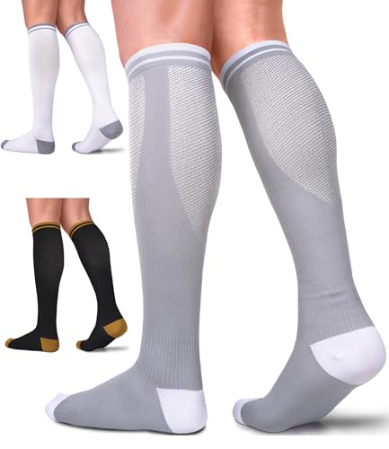 Image of FuelMeFoot 3 Pack Copper Compression Socks - Compression Socks Women & Men Circulation - Best for Medical,Running,Athletic