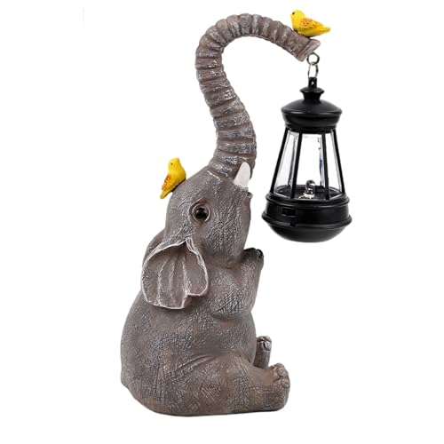 Statue d'éléphant solaire pour illuminer vos soirées sur la terrasse