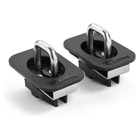 Bull Ring Flush Fit Retractable Truck Bed Tie Down Anchors Fits '14-19 Toyota Tundra Regular & Extended Cab, Sits Flush in The Rail Cap, 1,000 lbs Rated Capacity, Easy Installation, 1 Pair Cover