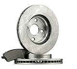 RIDEX 3405B1025 Juego para eje Kit de discos de freno y pastillas Delantero sin tornillos Compatible con TOYOTA COROLLA ZZE12, NDE12, ZDE12
