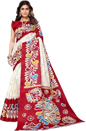 IMTRA FASHION Art Silk Saree for Women Printed Indian Sari