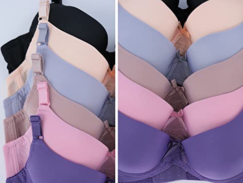 Image of ToBeInStyle Women's Pack of 6 Classic Style Underwire Supportive Padded Bras