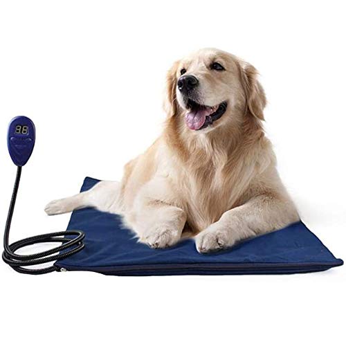 POWERTOOL Electric Warmer Pet, Cat Heating Blanket 30 x 40 cm Pet Puppy Warming Mats Animal Heated Pads Electrical for Pets/Dog with Chew Resistant Steel ((Green+UK))