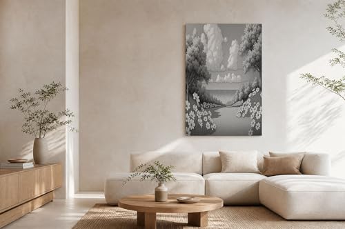 Impression sur toile fleurs sauvages pour décoration salon
