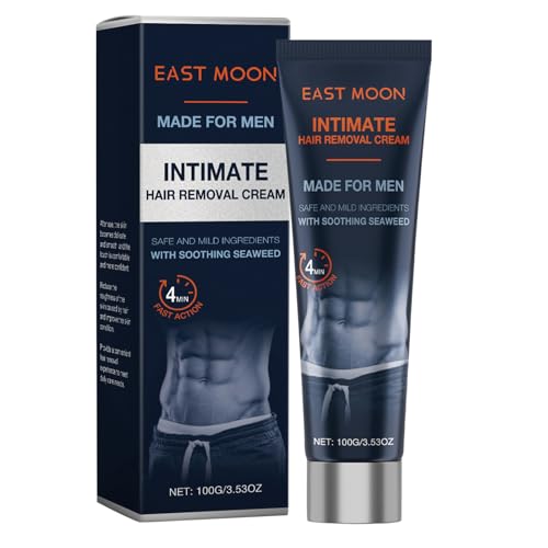 Crema Depilatoria Íntima para Hombres - Eliminación Suave del Vello sin Irritación, para Piel Sensible, Uso en Cuerpo Entero y Zonas Íntimas, 100 ml