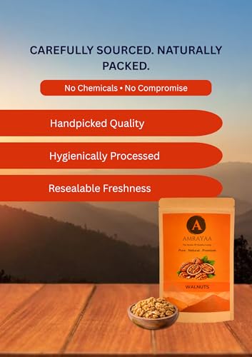Image of AMRAYAA Premium Walnut Kernels 250g | Dried Akhrot Giri, Fresh