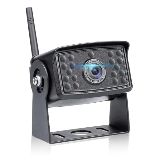 VASTEND Wireless reversing camera, wireless reversing camera Ultra HD 18 infrared lamp beads night vision, IP69 waterproof camera 150 wide angle for universal cars, SUV, truck, van, caravan accessori