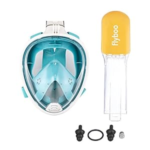 Tauchmaske Schnorchelmaske Vollmaske,180-Grad-Sicht Tauchmasken mit Panorama-Vollgesichtsdesign,Sportkameras Kompatible Taucherbrille für Erwachsene und Kinder 5 Schnorchelmasken 41mHtL PhJL. SS300 ★ Anti-Beschlag Tauchmaske-- Design mit separater Atemkammer, um das Beschlagen der Maske durch ein duales Luftstromsystem zu verhindern, Genießen Sie eine kristallklare Sicht auf das Erlebnis.
★ 180°-Panorama -- Die vollmaske tauchmaske bietet Ihnen ein bruchsicheres Sicherheitsfenster mit 180° breiter Sicht unter Wasser.
★ Volles Gesicht -- Die tauchermaske nimmt Ihnen die unannehmlichkeiten, den Schnorchel in Ihrem Mund zu halten, und ermöglicht Ihnen, natürlich durch Ihre Nase und Ihren Mund unter Wasser zu atmen.