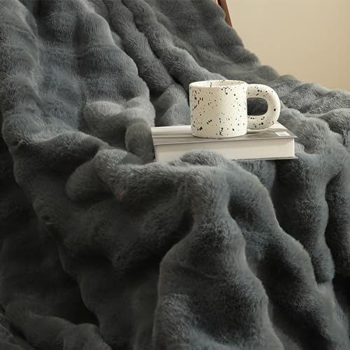Plaid en peluche chaude et ensemble de coussin pour décoration - 8
