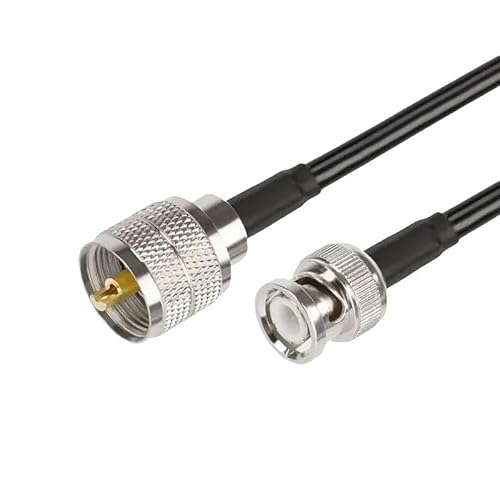 RG58 �P�[�u�� SO239 PL259 UHF �I�X - BNC �I�X���X�A�_�v�^ WI/*FI an*/�A���e�i 50 �I�[�� RG58U R*/F �����s�O�e�[�� �P�[�u��(UHFM-BNCM-RG58,30CM)