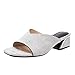Produktbild Sandaletten für Damen/Dorical Frauen High Heels Sandalen Plateau Offen Pantoffeln Outdoor Slipper mit 5 cm Absatz Casual Sommer Abend Schuhe Flandell 35-41EU(Grau,41 EU)