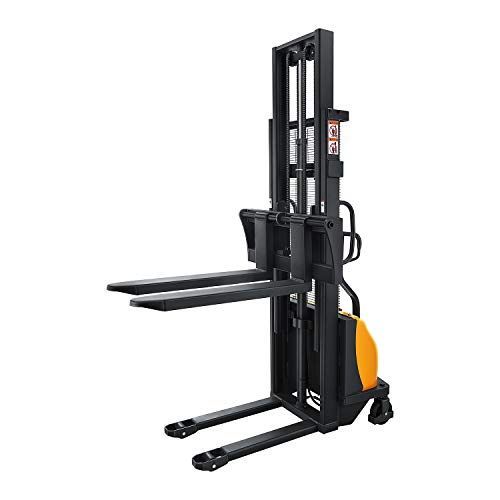 Xilin Semi Electric Stacker Material Lift 118\" Lifting Height with Adjustable Forks 2200lbs Capacity - Thumbnail 2