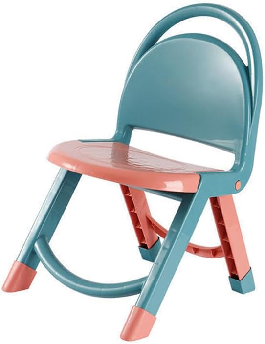 FILFEEL Kids Foldable Chairs - Thickened Multifunctional Cute Plastic Chairs for Home & Kindergarten Use (Cyan)