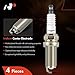 A-Premium Double Iridium Spark Plugs Compatible with Hyundai Sonata 2011-2014, Santa Fe Sport 2013-2015, Tucson 2014-2015 & Kia Optima 2011-2015, Sorento 2012-2014, Sportage 2014-2015, Pack of 4