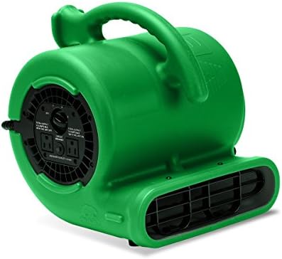 B-Air VP-25 1/4HP Blower Floor Fan, High Velocity Heavy Duty Industrial Air Mover, Utility Electric Carpet Dryer, Water Damage Equipment, Green