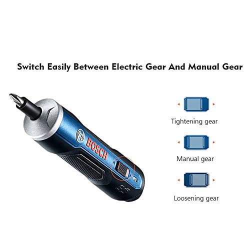 Bosch Electric Screwdriver, Autoday 3.6V Smart 6 Modes Adjustable Torques Cordless Rechargeable Screwdriver Tool Kits