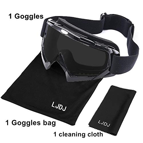 LJDJ Motorcycle Goggles -Dirt Bike ATV Motocross Eyewear Anti-UV Adjustable MX Riding Offroad Protective Glasses Racing Combat Tactical Military Goggles for Men Women Youth Adult - Thumbnail 6
