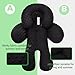 Pro Goleem Infant Car Seat Insert, Baby Head Neck Body Support, Soft Minky Newborn Car Seat Insert, 2-in-1 Reversible, Boys and Girls, Black