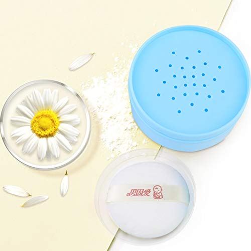 PIXNOR Caixa de Sopro de BebÃª Caso de PÃ³ Vazio Maquiagem PlÃ¡stica Kit de Viagem CosmÃ©tico Blush