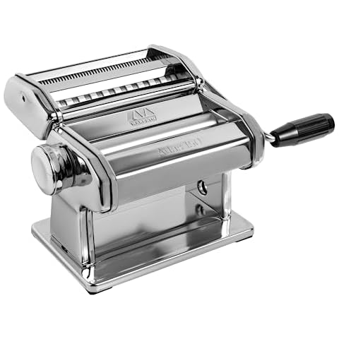 MARCATO Made in Italy Atlas 150 Classic Manual Pasta Maker Machine, Chrome Steel. Makes Lasagna, Fettuccine & Tagliolini . Cover