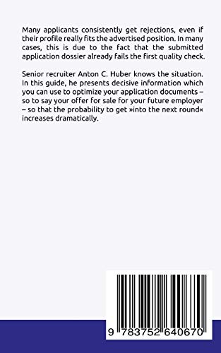 With the New Focus Approach to a Successful CV: Make a real sales document out of your CV that bring