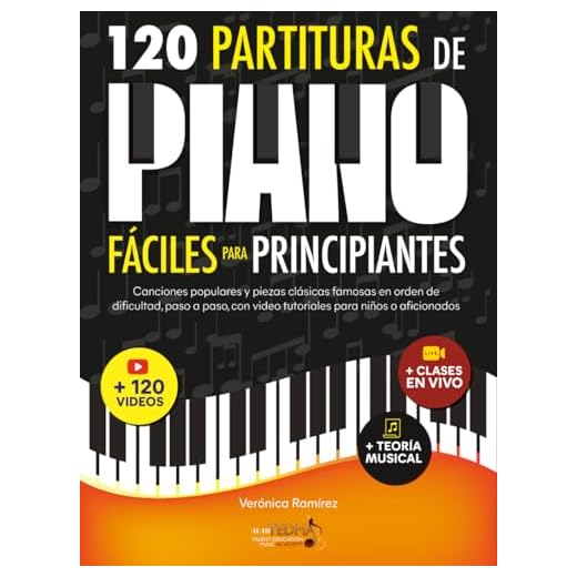 120 Partituras de Piano Fáciles Para Principiantes: Canciones Populares y Piezas Clásicas Famosas en Orden de Dificultad, Paso a Paso, con Video Tutoriales Para Niños o Aficionados