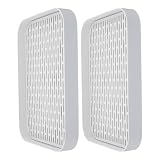 2 Pezzi Toilette per Conigli Vassoio Angolare, Plastico Bianco