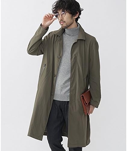 Amazon ナノ ユニバース メンズ Nano Universe 17aw Corduraナイロン ステンカラーコート オリーブ S コート ジャケット 通販