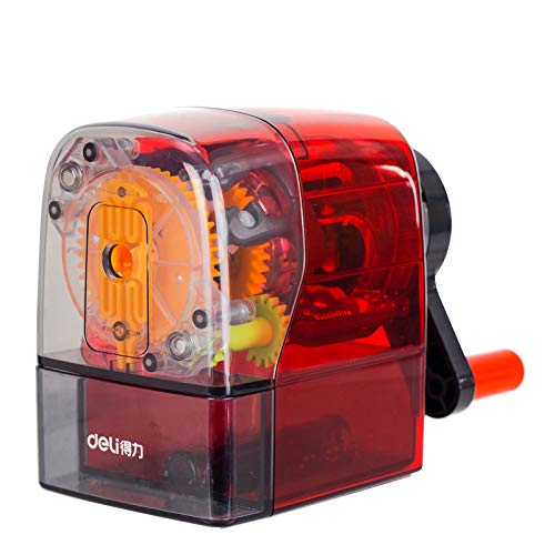VIDOO Taille-Crayon Manuel en Plastique Manivelle Coupe-Crayon Corps Transparent Bureau École Étudiants Fournitures De Papeterie