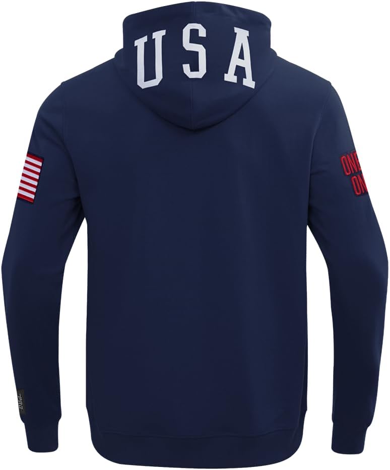 Pro Standard Mens U.S. Soccer Classic Chenille Full Zip Hoodie
