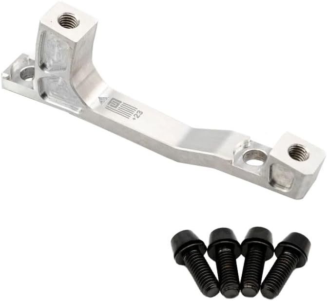 Post Mount Brake Adapter, 160/180mm,+23, Silver