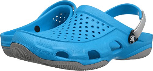 Image of Crocs Men's Swiftwater Deck Clog M Mule, Ocean /Light Grey, 9 M US
