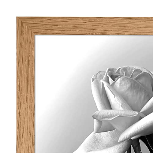 Americanflat 12x18 Poster Frame with Polished Plexiglass - Wide Picture Frames Made of Engineered Wood for Vertical or Horizontal Wall Display - Epic Collection - Dark Oak