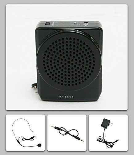 VoiceBooster-Voice-Amplifier-12watts-Black-MR1505-by-TK-Products-Portable-for-Teachers-Coaches-Tour-Guides-Presentations-Costumes-Etc