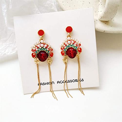 Boucles d'oreilles en argent s925 et opéra de pékin chic - 6
