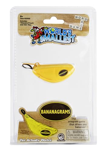 Worlds Smallest Bananagrams - Family Word Game - Includes: 1 Banana Pouch, 144 Tiles. Recommended for Ages 8 and up - Image 4