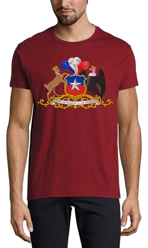 T-shirt col rond coton homme Chili Bordeaux de coupe droite confortable
