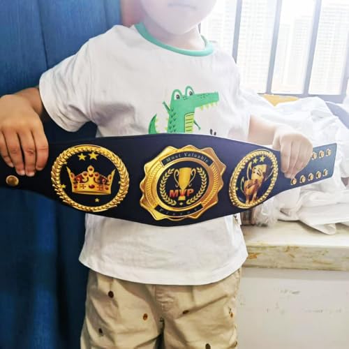 Custom Championship Belt, Wrestling Belt Real Leather Youth Size Champion Award Trophy Prize Gift4