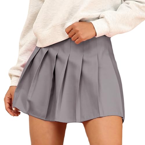 Afurdel Pleated Skort for Women Grey Tennis Skirts High...