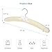 JS HANGER Padded Hangers - 17 Inch Extra Large Heavy Duty Cotton Covered Coat Hangers No Shoulder Bump for Women Clothes, Sweaters, Dresses, Clothing, Weddings, Lingerie Pack of 10, Beige