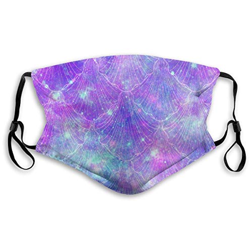 Glitter Mermaid Fish Scale Decorative Washable Reusuable Face Mask Fashion Dust Mask Adjustable
