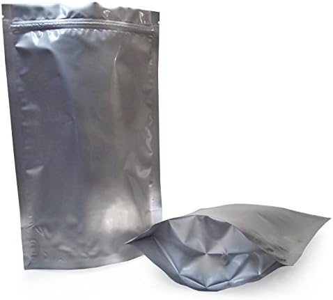 12x16x6-5.4 mils Mylar Zip Lock Stand Up Bags Silver Foil Pouch - Qty 1 - Sample