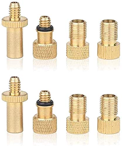 SRECNO バルブアダプター 8点セット 自転車バルブ変換アダプター 自転車用空気入れ 仏式/米式/英式変換 (米式/仏式 2個,仏式/米式 4個,仏式/英式 2個)