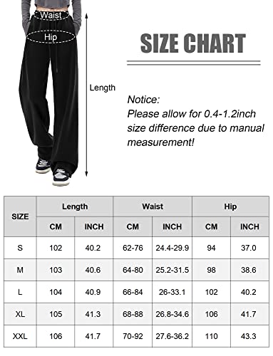 Feoya Girls Casual Oversized Jogging Sweatpants With Pockets Elastic Drawstring Pants Athletic Sport Pants For Outdoor Black Xl #TOP5