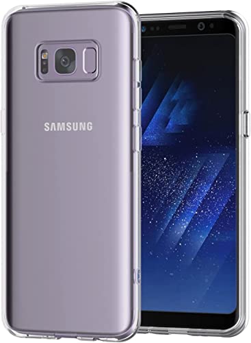Image of NISHTECH for Samsung Galaxy S8 Plus Premium Transparent Hybrid Soft Slim Dust Proof Back Case Cover Silicone with Camera Protection