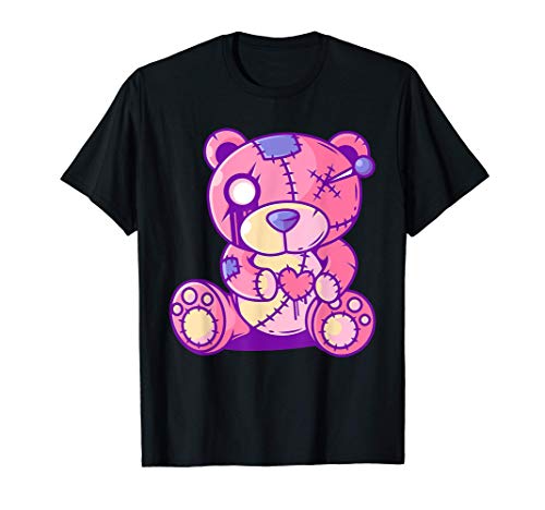 Pastel Goth Teddy Bear Japanese Anime Kawaii Menhera T-Shirt Cover