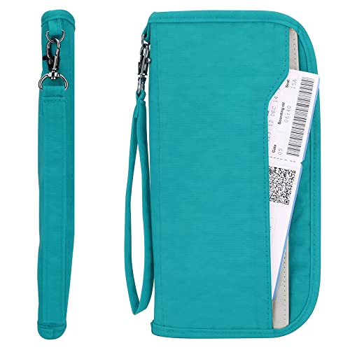 ZOPPEN Passport Holder Family Travel Wallet, Rfid Passport Wallet Travel Essentials Document Organizer Travel Accessories for Women, Mint Green