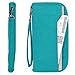 Zoppen RFID Travel Passport Wallet & Documents Organizer Zipper Case with Removable Wristlet Strap, Mint Green